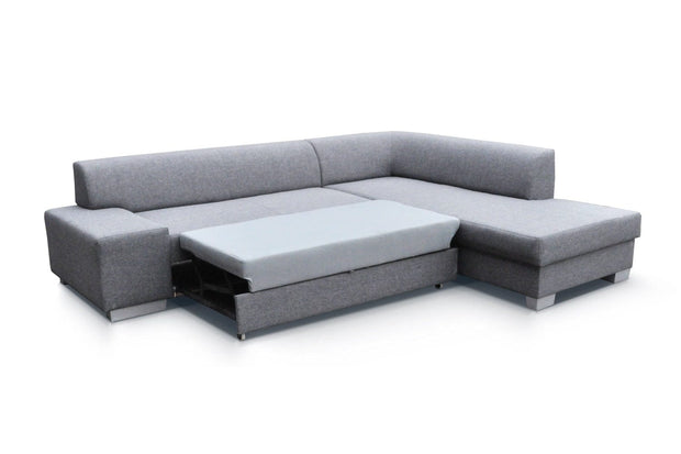 Eltap Coltar Extensibil Portgas cu Lada de Depozitare, Sezlong pe Dreapta, Perne Incluse, l278xA217xH74 cm