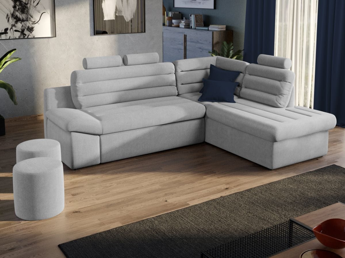 Coltar Extensibil Quinnis cu Lada de Depozitare, Sezlong pe Dreapta, l270xA225xH105 cm (1)