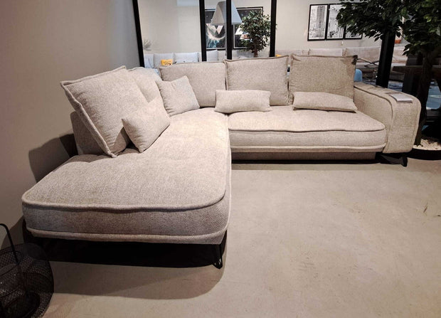 Coltar Extensibil Sensit Set 3 Gri, Sezlong pe Stanga, Lada de Depozitare, Perne Incluse, l262xA208xH92 cm (3)