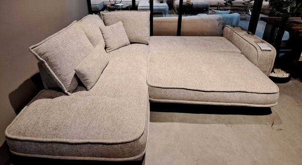 Coltar Extensibil Sensit Set 3 Gri, Sezlong pe Stanga, Lada de Depozitare, Perne Incluse, l262xA208xH92 cm (4)