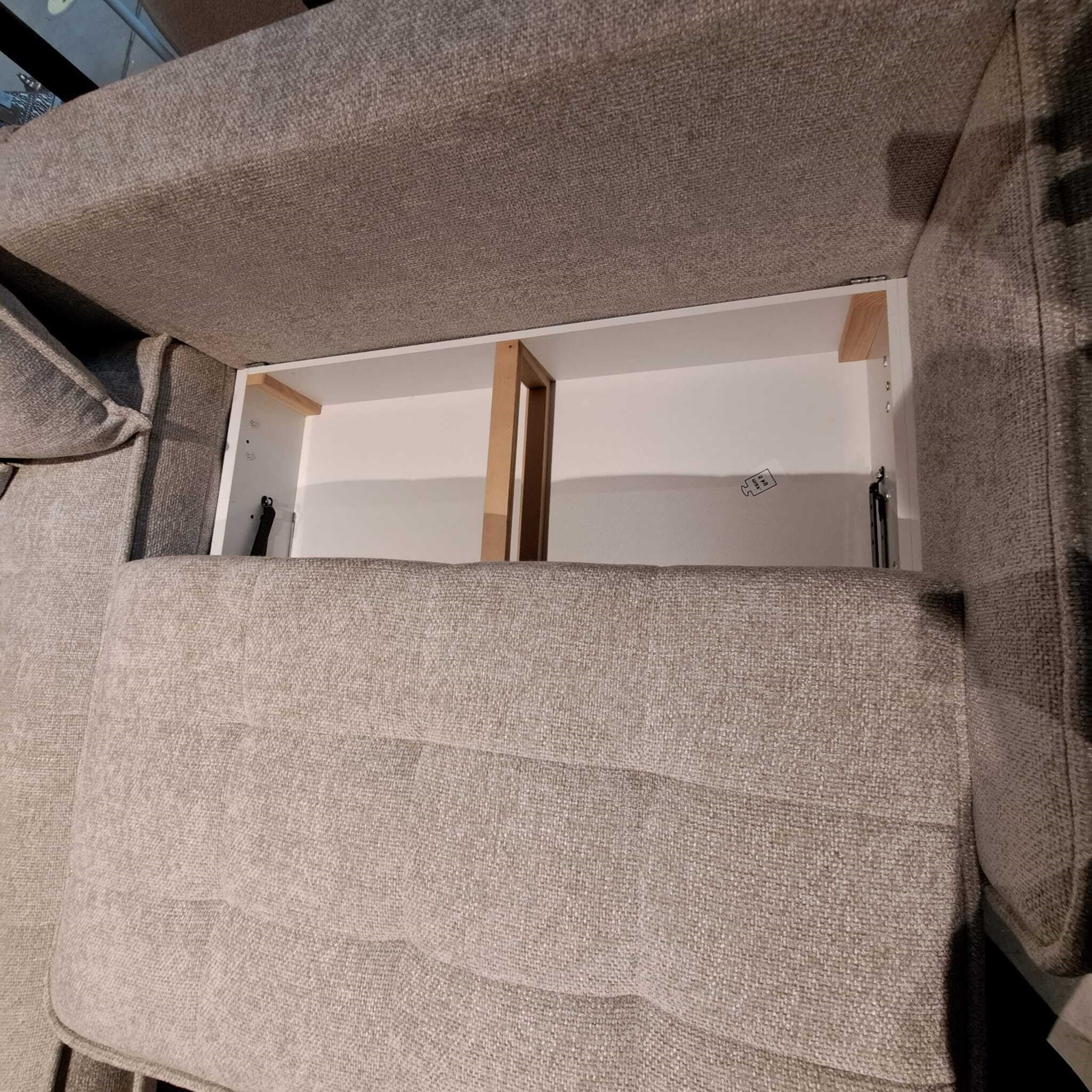 Coltar Extensibil Sensit Set 3 Gri, Sezlong pe Stanga, Lada de Depozitare, Perne Incluse, l262xA208xH92 cm (7)