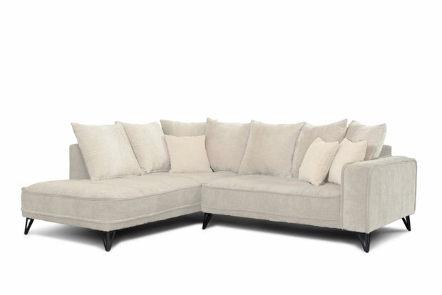 Coltar Extensibil Sensit Set 3 Gri, Sezlong pe Stanga, Lada de Depozitare, Perne Incluse, l262xA208xH92 cm (8)