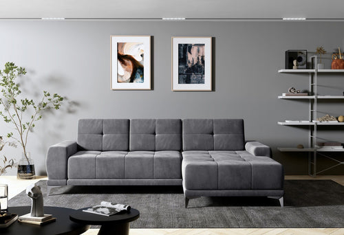 Coltar Extensibil, Sezlong pe Dreapta, Lada de Depozitare, Havos, l288xA193xH76-92 cm