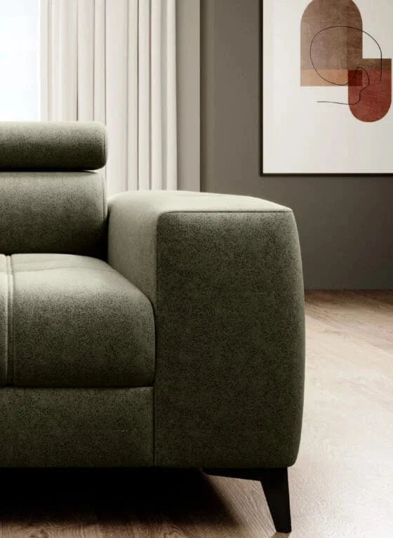 Wersal Coltar Extensibil, Sezlong pe Dreapta, Lada de Depozitare, Tetiere Reglabile, Astolis L, l280xA193xH79-99 cm