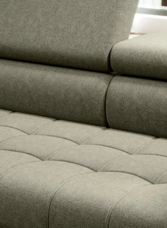 Wersal Coltar Extensibil, Sezlong pe Dreapta, Lada de Depozitare, Tetiere Reglabile, Astolis L, l280xA193xH79-99 cm