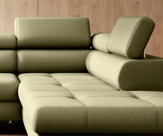 Coltar Extensibil, Sezlong pe Dreapta, Lada de Depozitare, Tetiere Reglabile, Mossa, l265xA222xH75-95 cm (4)