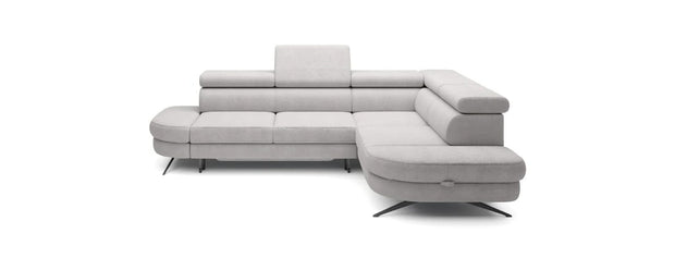 Wersal Coltar Extensibil, Sezlong pe Dreapta, Lada de Depozitare, Tetiere Reglabile, Otos L, l276xA218H77-97 cm