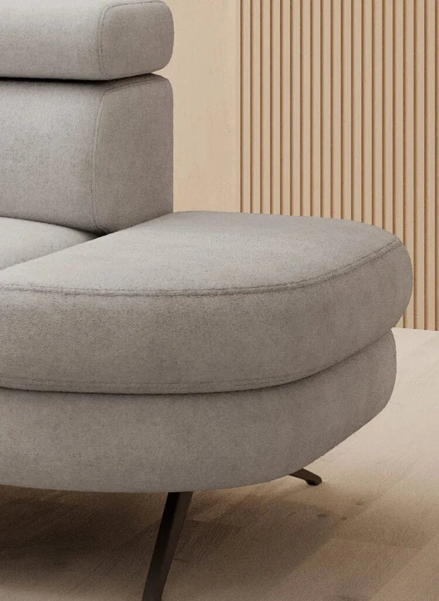 Wersal Coltar Extensibil, Sezlong pe Dreapta, Lada de Depozitare, Tetiere Reglabile, Otos L, l276xA218H77-97 cm