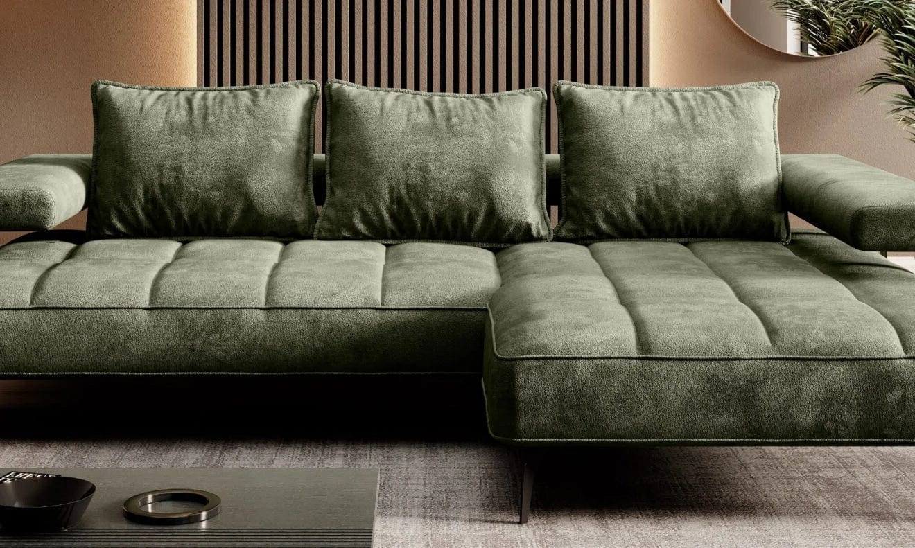 Wersal Coltar Extensibil, Sezlong pe Dreapta, Mecanism Electric Relax, Montelis S, l266xA180xH67-88 cm