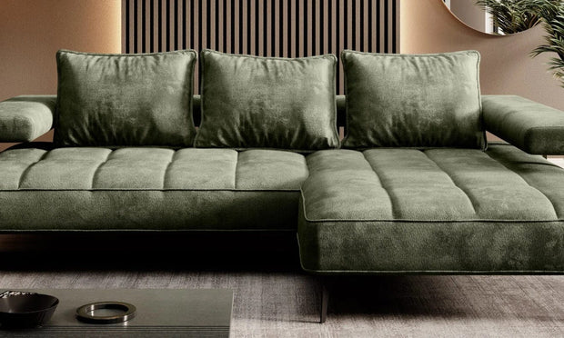 Wersal Coltar Extensibil, Sezlong pe Dreapta, Mecanism Electric Relax, Montelis S, l266xA180xH67-88 cm