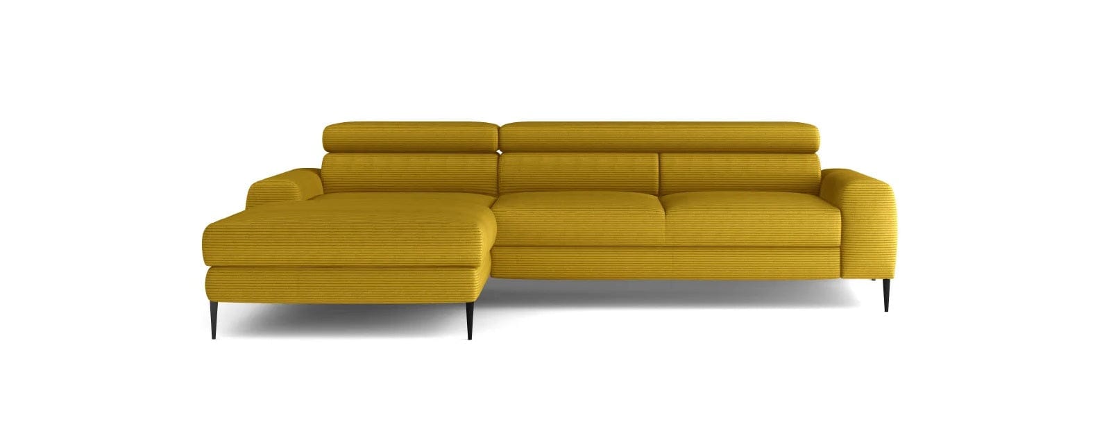 Wersal Coltar Extensibil, Sezlong pe Stanga, Lada de Depozitare, Tetiere Reglabile, Calcius S, l240xA165xH73-86 cm