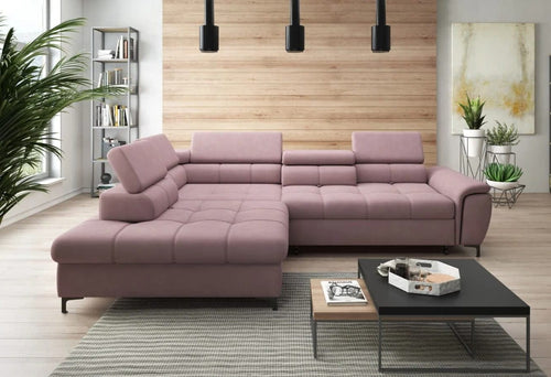 Coltar Extensibil, Sezlong pe Stanga, Lada de Depozitare, Tetiere Reglabile, Devos, l290xA217xH77-94 cm