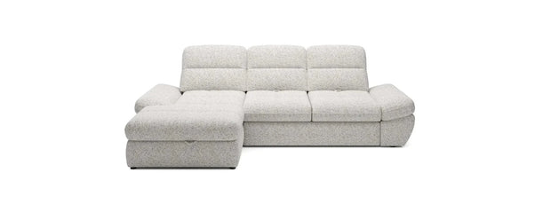 Wersal Coltar Extensibil, Sezlong pe Stanga, Lada de Depozitare, Tetiere Reglabile, Galinos S, l280xA173H88 cm