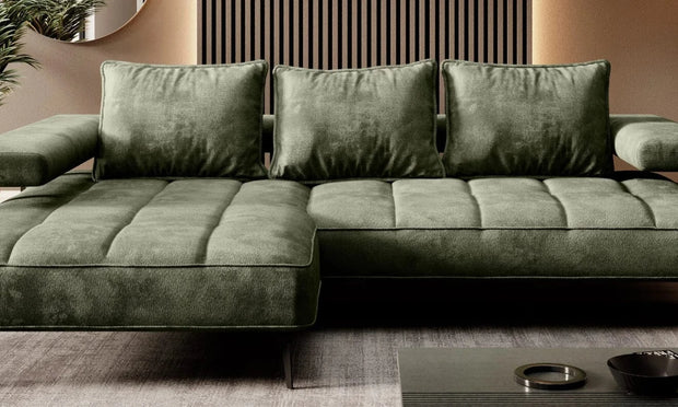 Wersal Coltar Extensibil, Sezlong pe Stanga, Mecanism Electric Relax, Montelis S, l266xA180xH67-88 cm