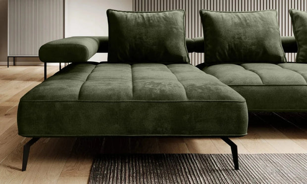 Wersal Coltar Extensibil, Sezlong pe Stanga, Mecanism Electric Relax, Montelis XL, l372xA207xH67-88 cm