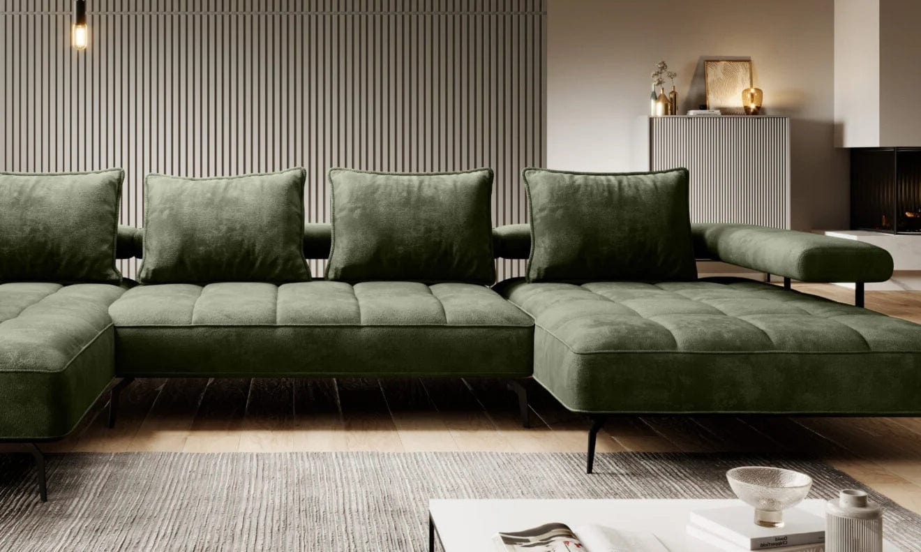 Wersal Coltar Extensibil, Sezlong pe Stanga, Mecanism Electric Relax, Montelis XL, l372xA207xH67-88 cm