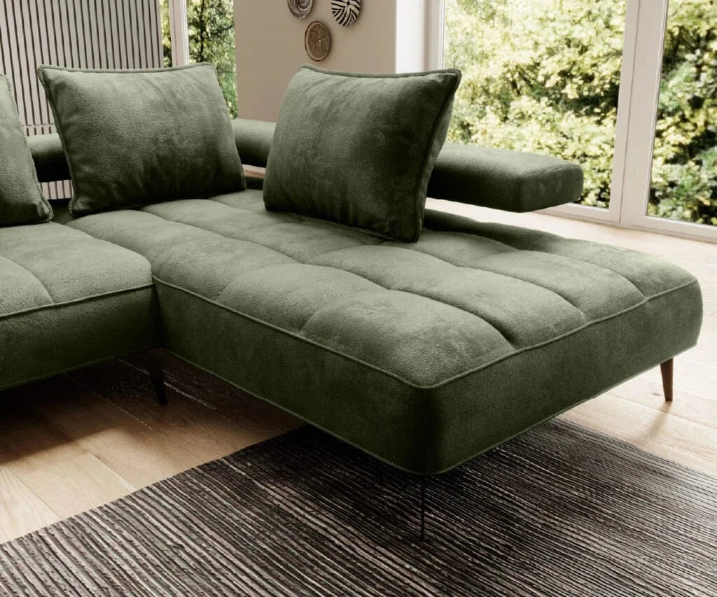 Wersal Coltar Extensibil, Sezlong pe Stanga, Mecanism Electric Relax, Montelis XL, l372xA207xH67-88 cm