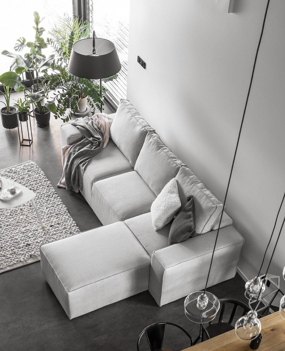 Eltap Coltar Extensibil Sillage cu Lada de Depozitare, Sezlong pe Dreapta, l302xA204xH95 cm