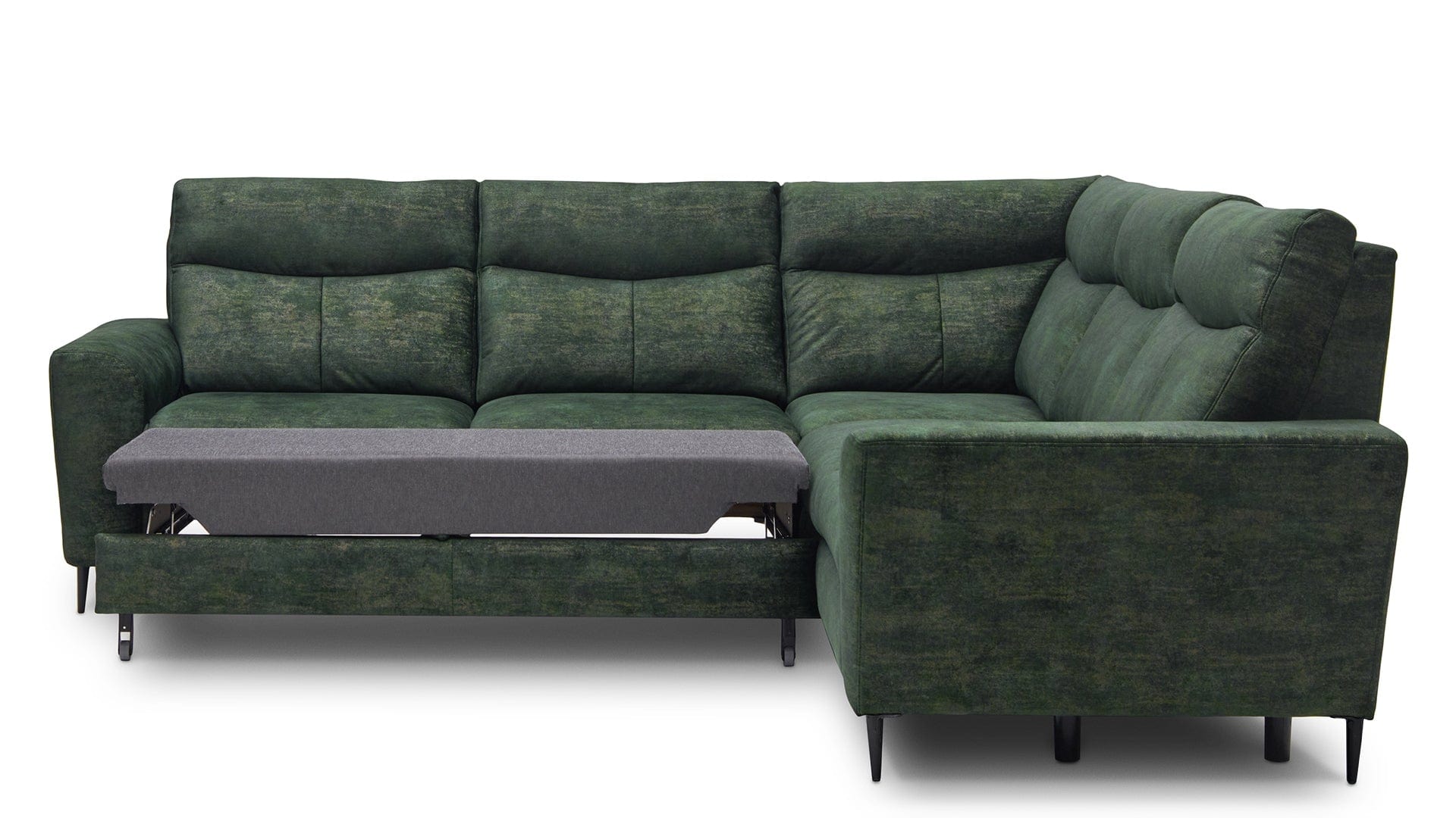 Coltar Extensibil Talisimo Verde, Sezlong pe Dreapta, tapitat cu Stofa, Mecanism Relax, l276xA277xH100 cm (3)