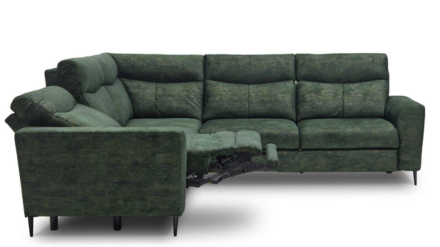 Coltar Extensibil Talisimo Verde, Sezlong pe Stanga, tapitat cu Stofa, Mecanism Relax, l276xA277xH100 cm (2)