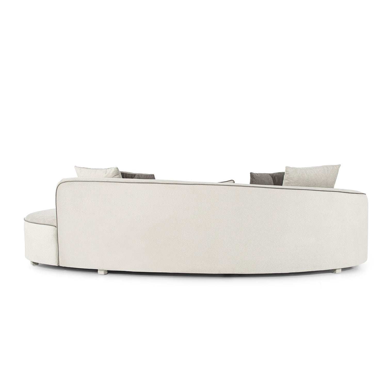 Asir Coltar Fix Cloud Velvet Gri Deschis, Sezlong Simetric, tapitat cu Stofa, l275xA110xH72 cm
