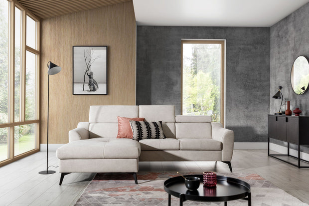 Coltar Fix cu Sezlong pe Stanga, Tetiere Reglabile, Pesra  l240xA160xH72-91 cm (1)