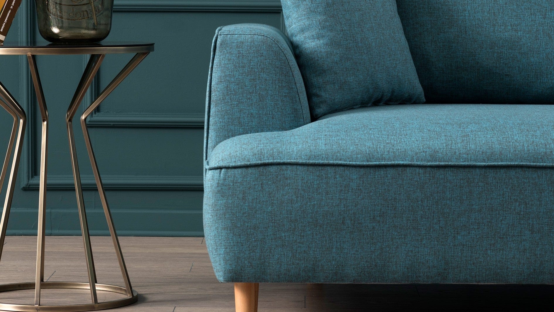 Coltar Fix Felix Extra Turcoaz, Sezlong pe Stanga, tapitat cu Stofa, l236xA195xH90 cm (4)