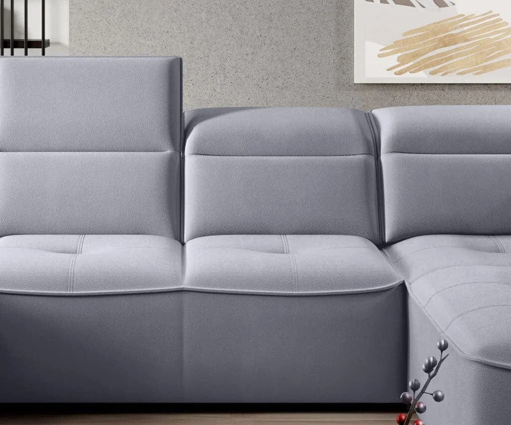 Coltar Fix, Sezlong pe Dreapta, Lada de Depozitare, Mecanism Electric Relax, Tetiere Reglabile, Murielle XL, l350xA218xH87-100 cm (3)