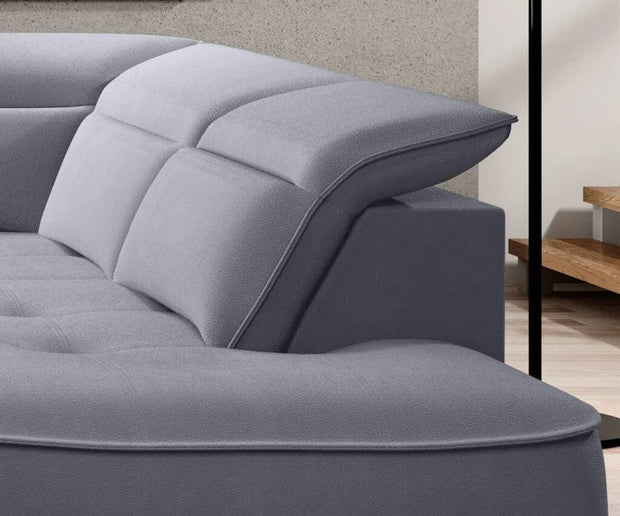 Coltar Fix, Sezlong pe Dreapta, Lada de Depozitare, Mecanism Electric Relax, Tetiere Reglabile, Murielle XL, l350xA218xH87-100 cm (7)