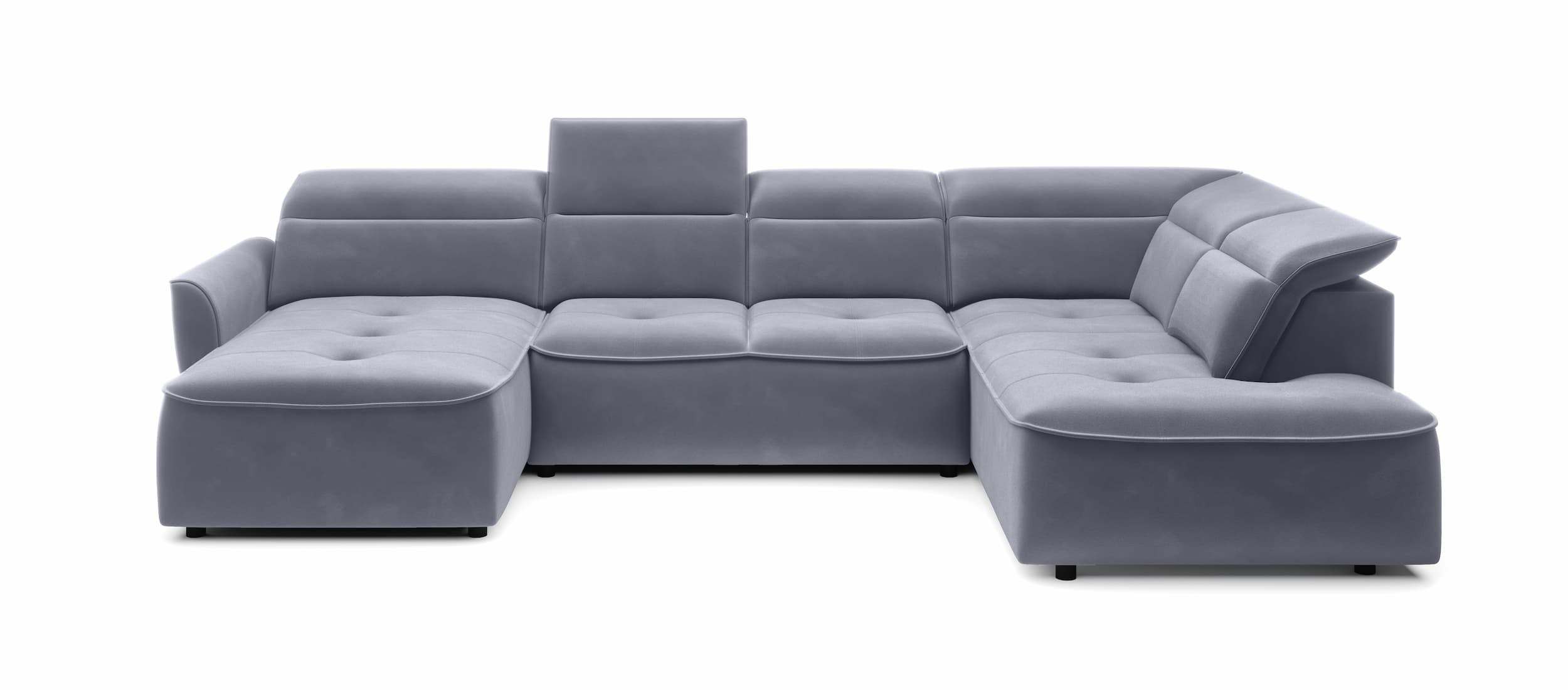 Coltar Fix, Sezlong pe Dreapta, Lada de Depozitare, Mecanism Electric Relax, Tetiere Reglabile, Murielle XL, l350xA218xH87-100 cm (8)