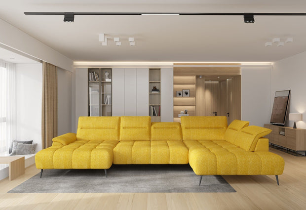 Coltar Fix, Sezlong pe Dreapta, Mecanism Electric Relax, Tetiere Reglabile, Motan XL, l389xA220xH80-97 cm (1)