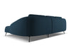 Makamii Coltar Fix, Sezlong pe Dreapta, Tapitat cu Stofa, Nani C2 Albastru Inchis, l256xA161xH82 cm