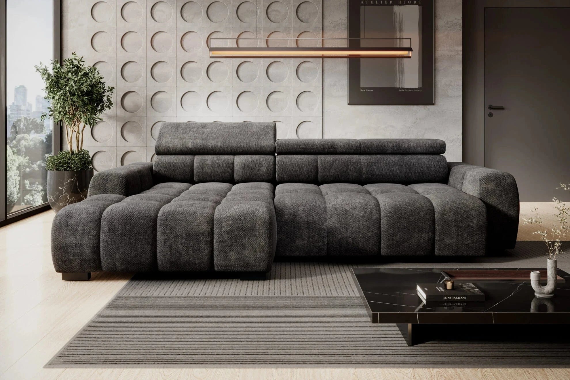 Wersal Coltar Fix, Sezlong pe Stanga, Mecanism Electric Relax, Bulls S, l285xA168H77-97 cm