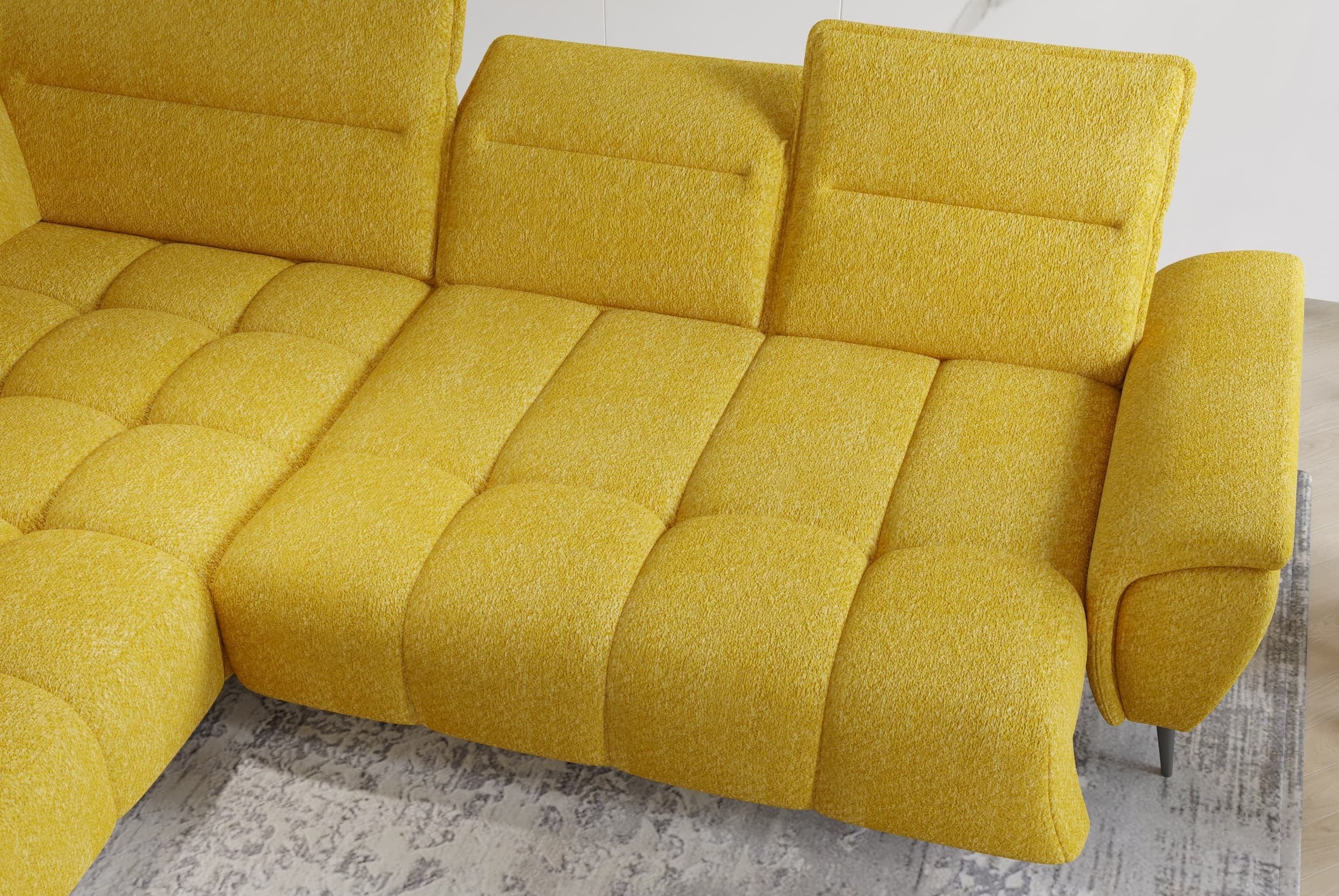 Coltar Fix, Sezlong pe Stanga, Mecanism Electric Relax, Tetiere Reglabile, Motan L, l308xA220xH80-97 cm (4)