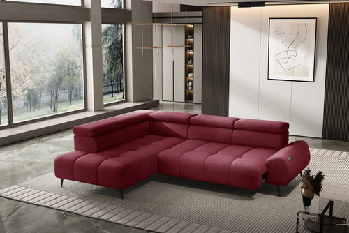 Wersal Coltar Fix, Sezlong pe Stanga, Tetiere Reglabile, Mecanism Electric Relax, Mavelis L, l271xA208xH77-106 cm