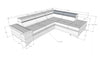 Coltar Leon Extensibil cu Arcuri Ondulate si Spuma Poliuretanica, Sezlong pe Dreapta, Suprafata de Dormit 197x126 cm, cu Lada de Depozitare, Tetiere Reglabile, l272xA219xH68 cm (2)