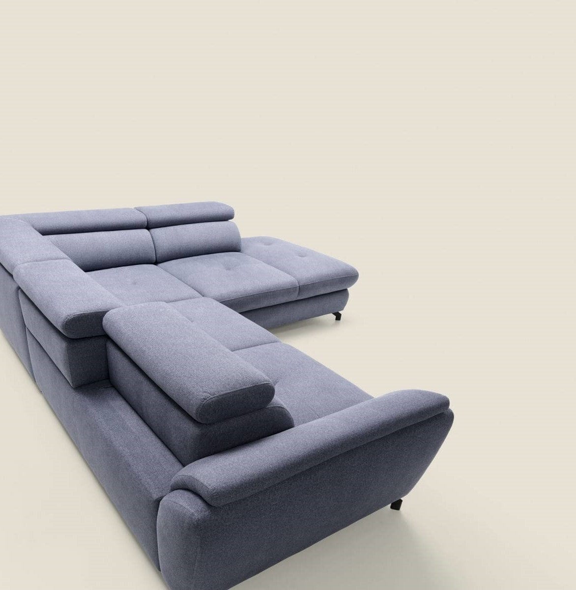 Coltar Malon Extensibil cu Arcuri Ondulate si Spuma Poliuretanica, Sezlong pe Dreapta, Suprafata de Dormit 206x137 cm, cu Lada de Depozitare, Tetiere Reglabile, l277xA237xH73 cm (4)