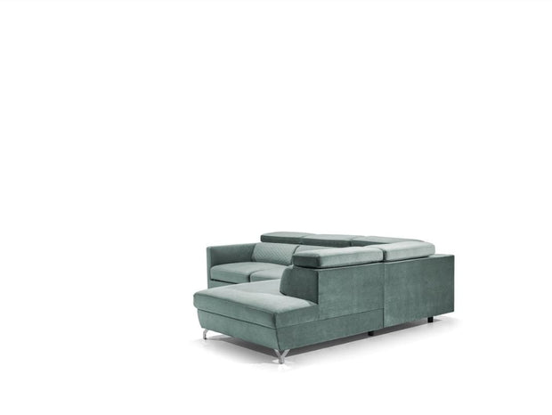 Coltar Mazzi Extensibil cu Arcuri Ondulate si Spuma Poliuretanica, Sezlong pe Stanga, Suprafata de Dormit 202x122 cm, cu Lada de Depozitare, Tetiere Reglabile, l265xA225xH75-95 cm (6)