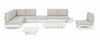Coltar modular pentru gradina / terasa, din aluminiu, cu perne detasabile, Infinity Alb, l253xA172xH80 cm (7)