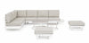 Coltar modular pentru gradina / terasa, din aluminiu, cu perne detasabile, Infinity Alb, l253xA172xH80 cm (16)