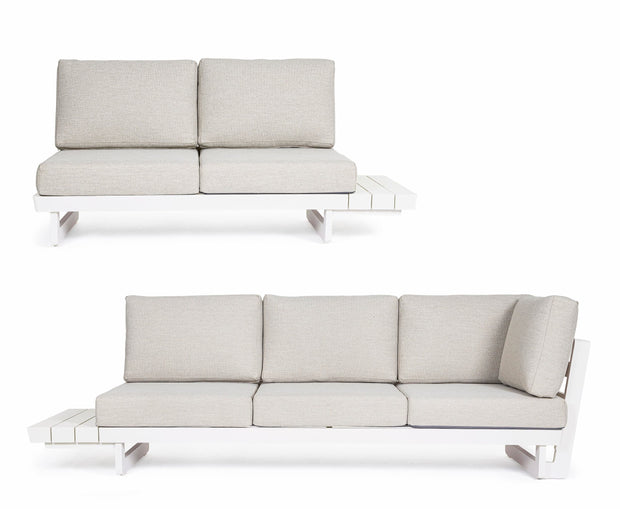 Coltar modular pentru gradina / terasa, din aluminiu, cu perne detasabile, Infinity Alb, l253xA172xH80 cm (19)