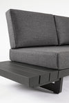 Coltar modular pentru gradina / terasa, din aluminiu, cu perne detasabile, Infinity Antracit, l253xA172xH80 cm (24)