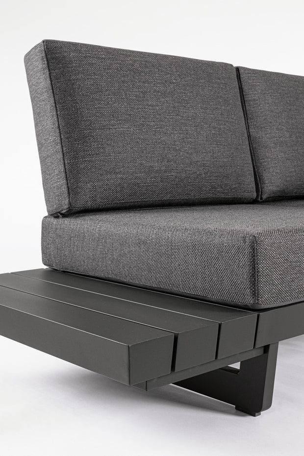 Coltar modular pentru gradina / terasa, din aluminiu, cu perne detasabile, Infinity Antracit, l253xA172xH80 cm (24)