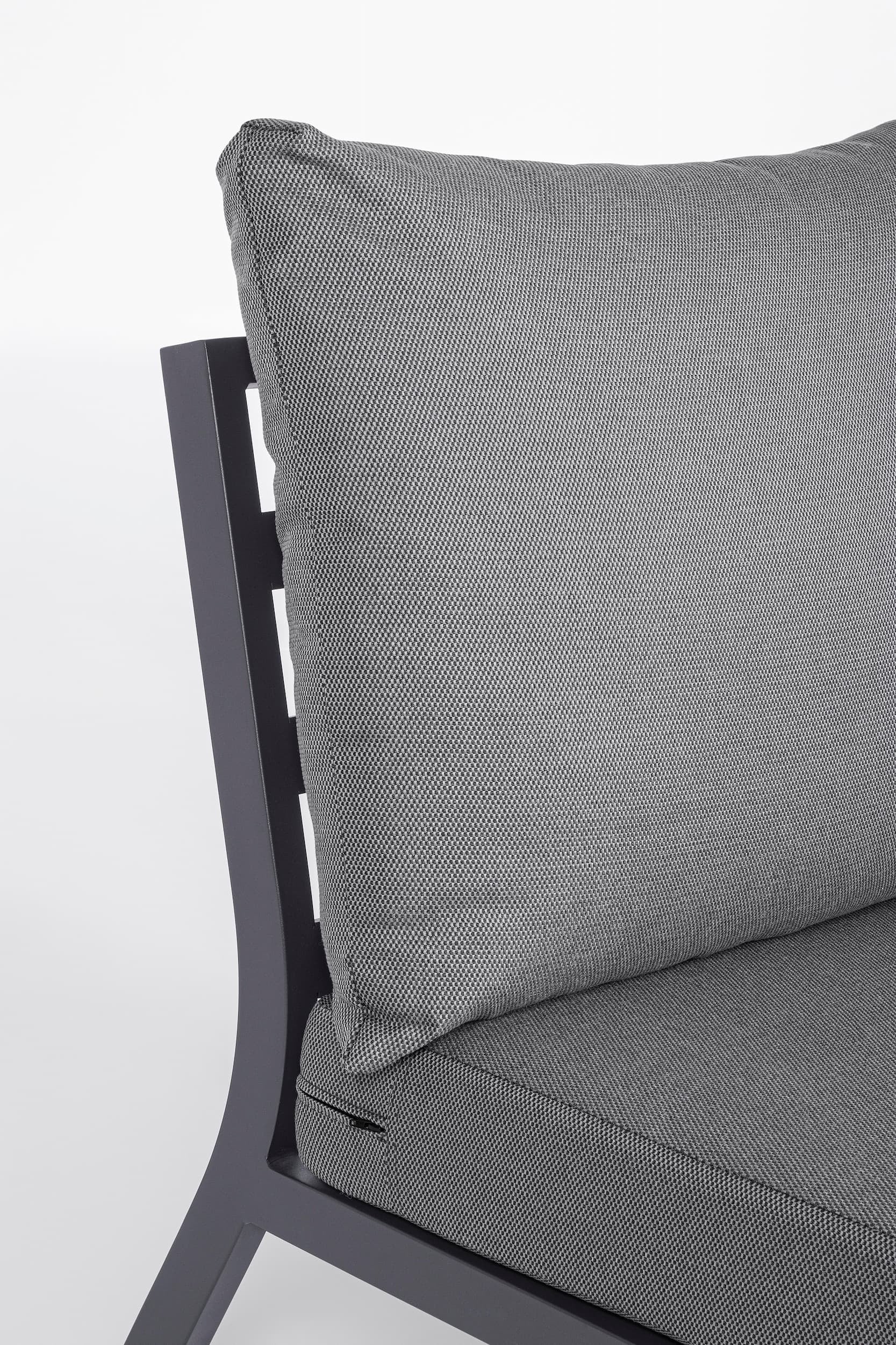 Coltar modular pentru gradina / terasa, din aluminiu, cu perne detasabile, Jacob Antracit, l286xA221xH88 cm (11)