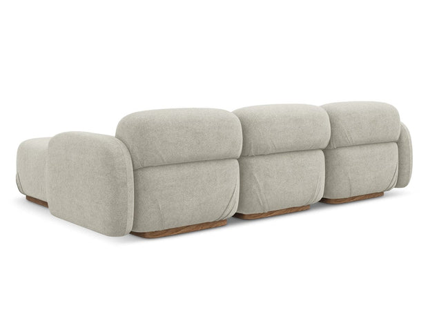 Makamii Coltar Modular, Sezlong Universal (pe Stanga sau pe Dreapta), Tapitat cu Stofa, Ailani C5 Bej Deschis, l270xA190xH73 cm