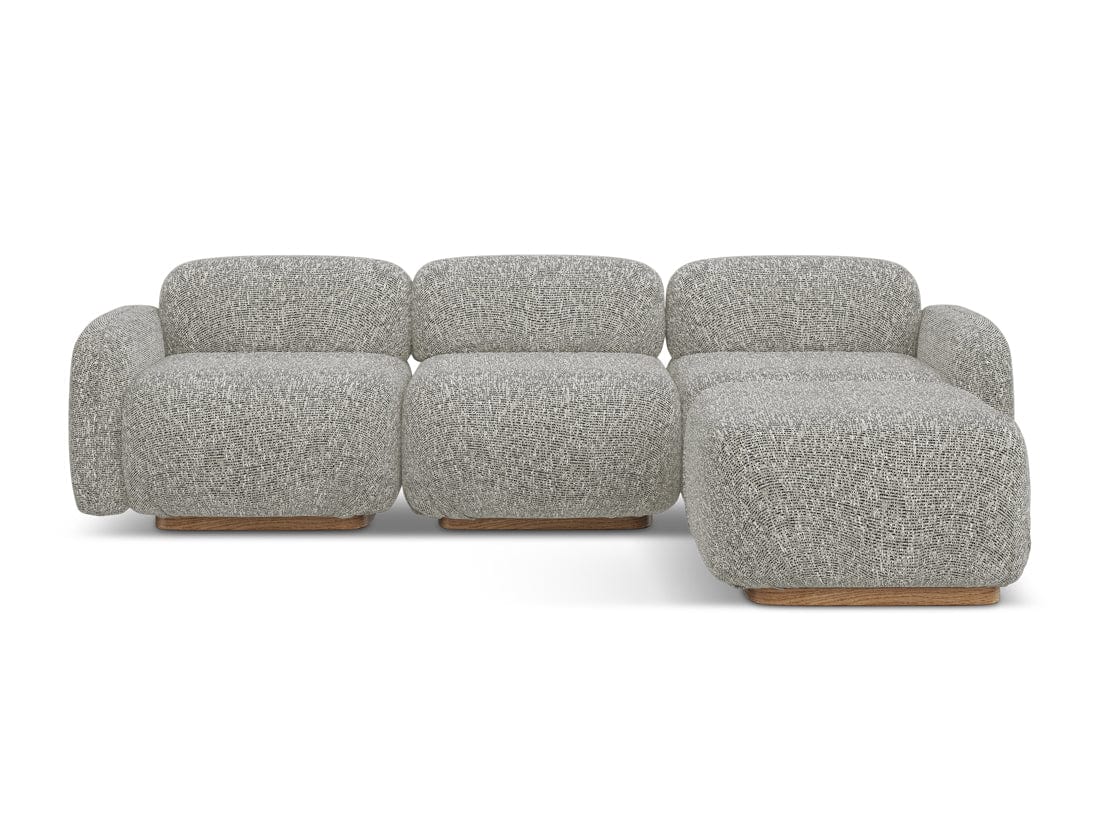 Makamii Coltar Modular, Sezlong Universal (pe Stanga sau pe Dreapta), Tapitat cu Stofa, Ailani C5 Bej Inchis, l270xA190xH73 cm