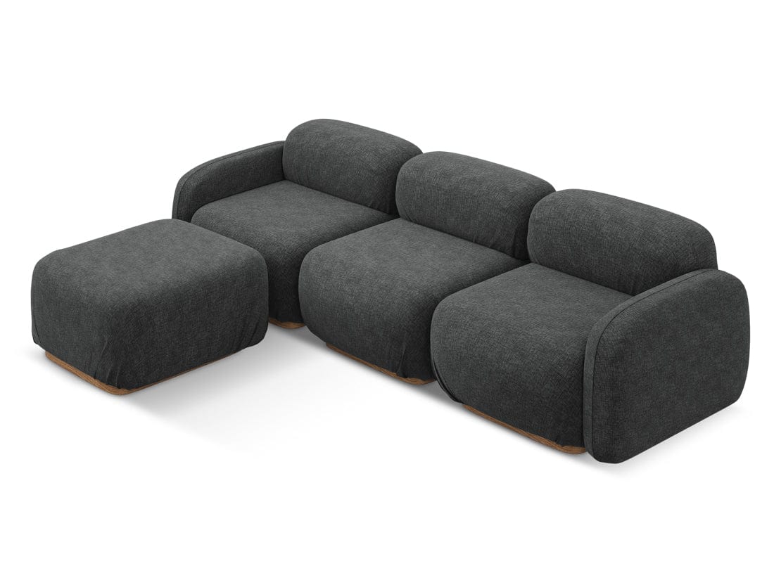 Makamii Coltar Modular, Sezlong Universal (pe Stanga sau pe Dreapta), Tapitat cu Stofa, Ailani COR-21, l270xA190xH73 cm