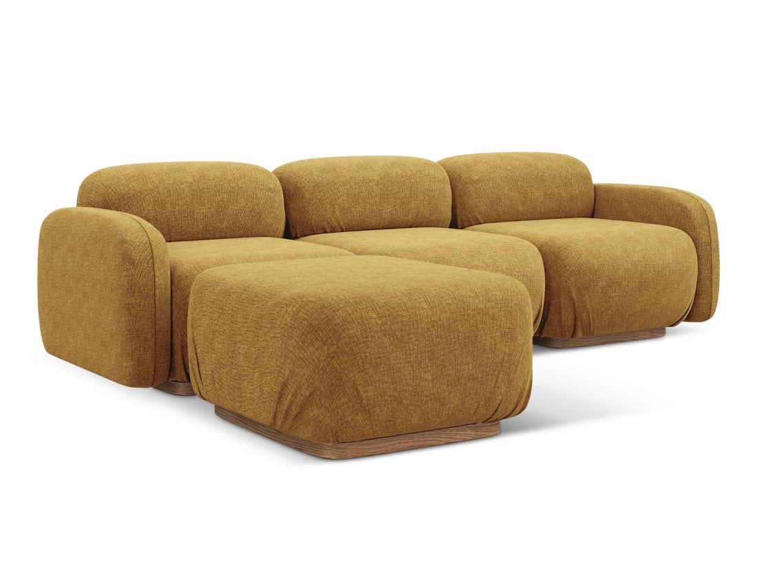 Makamii Coltar Modular, Sezlong Universal (pe Stanga sau pe Dreapta), Tapitat cu Stofa, Ailani COR-21, l270xA190xH73 cm