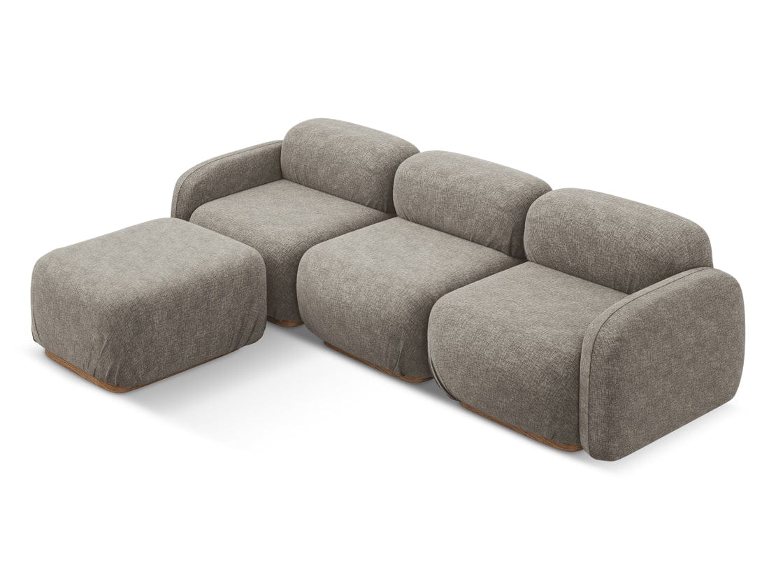 Makamii Coltar Modular, Sezlong Universal (pe Stanga sau pe Dreapta), Tapitat cu Stofa, Ailani COR-21, l270xA190xH73 cm