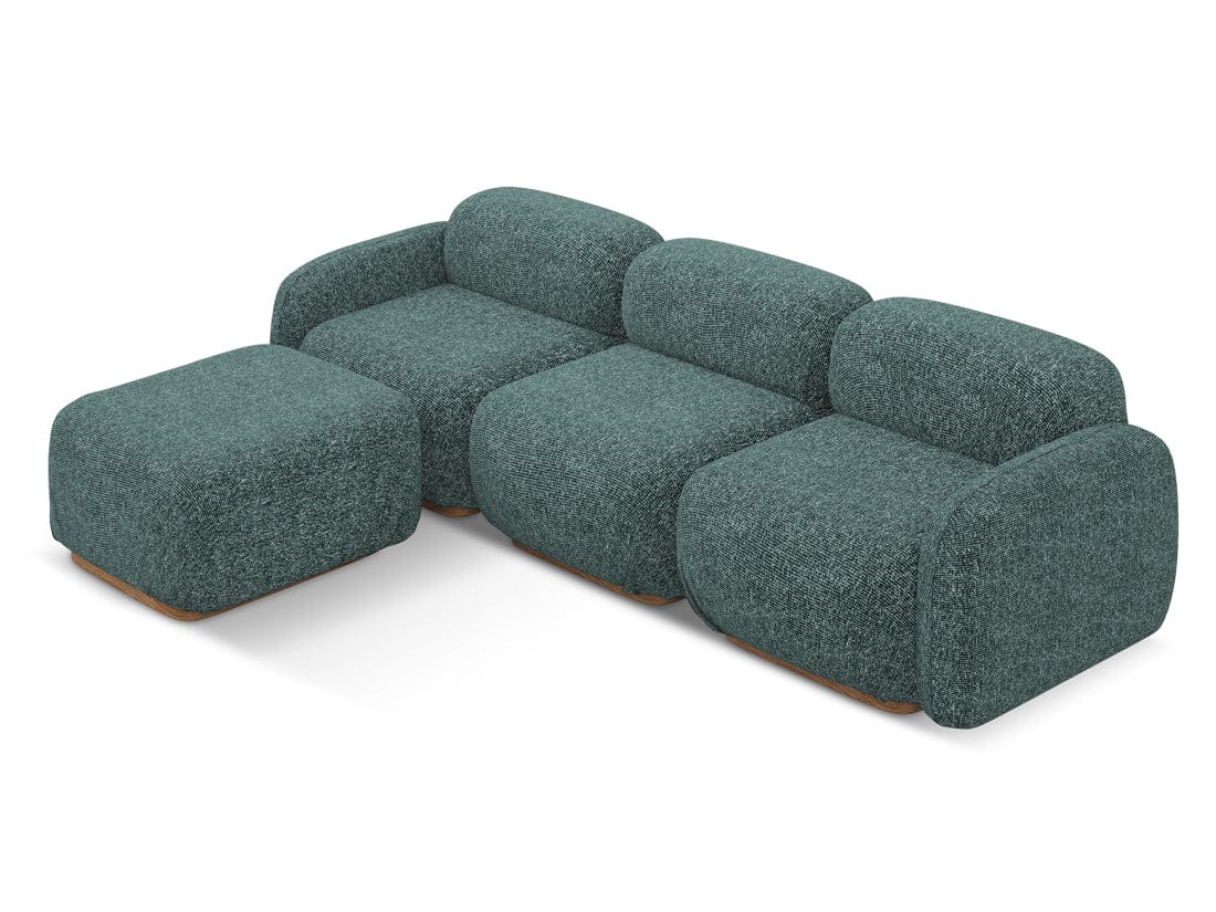 Makamii Coltar Modular, Sezlong Universal (pe Stanga sau pe Dreapta), Tapitat cu Stofa, Ailani COR-22, l270xA190xH73 cm